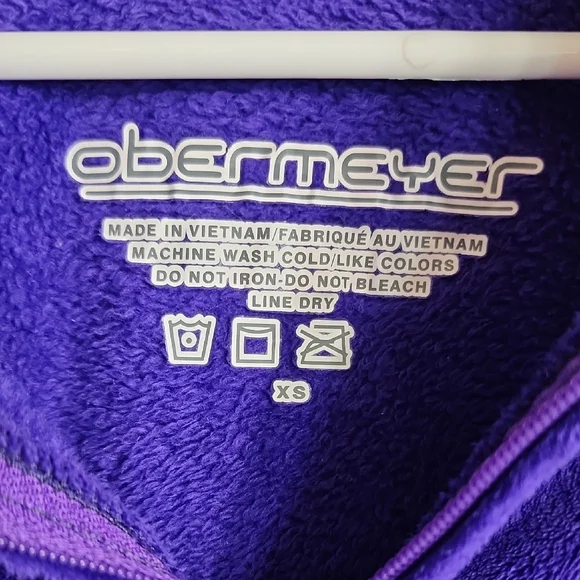 Obermeyer Purple Fleece Quarter-Zip - Picture 2 of 6